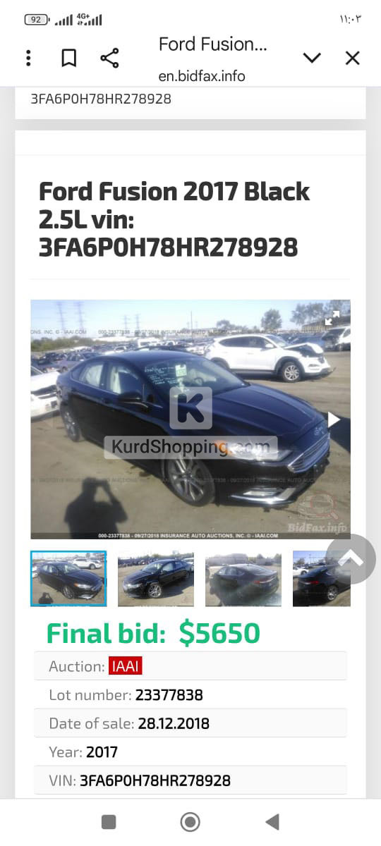 Ford Fusion 2018