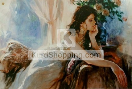 Oil painying on the canvas