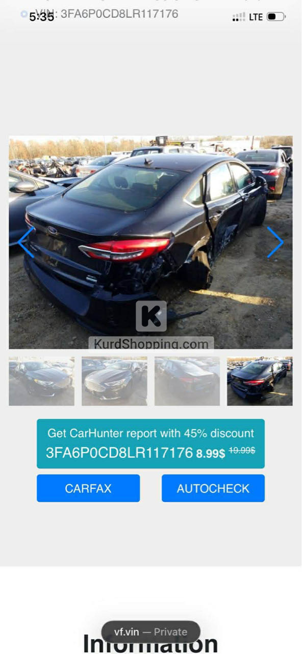 Ford Fusion 2020 SEL 1.5L Turbo