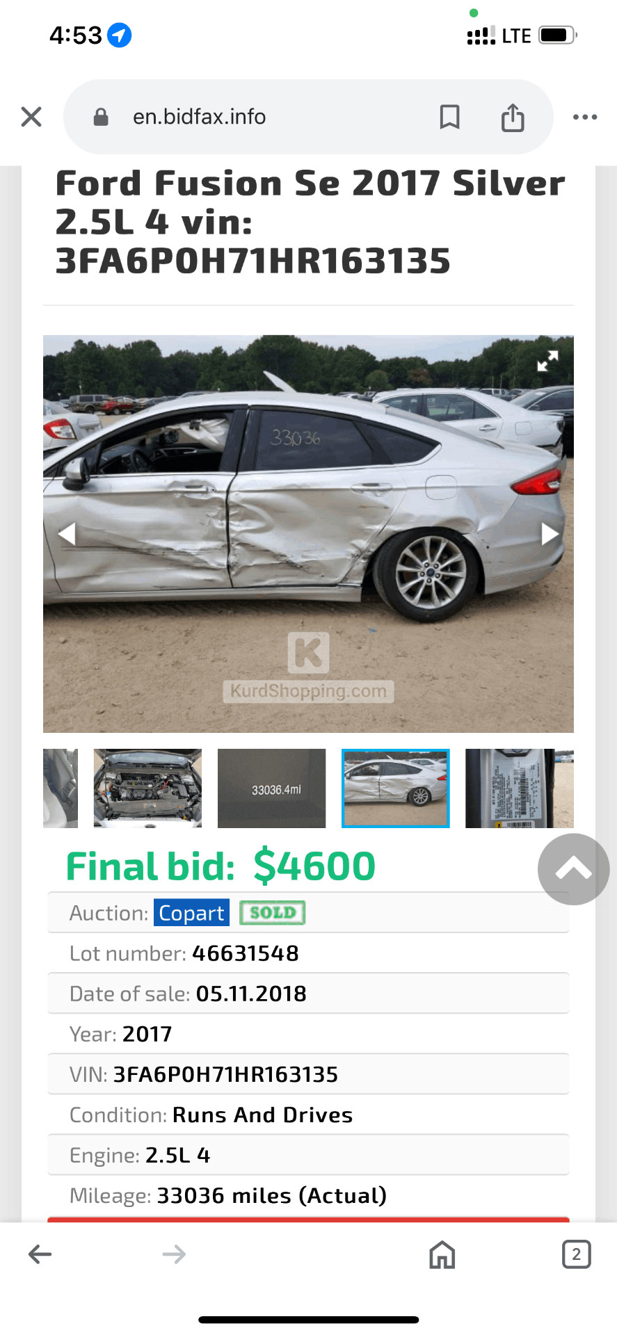 Ford Fusion 2017