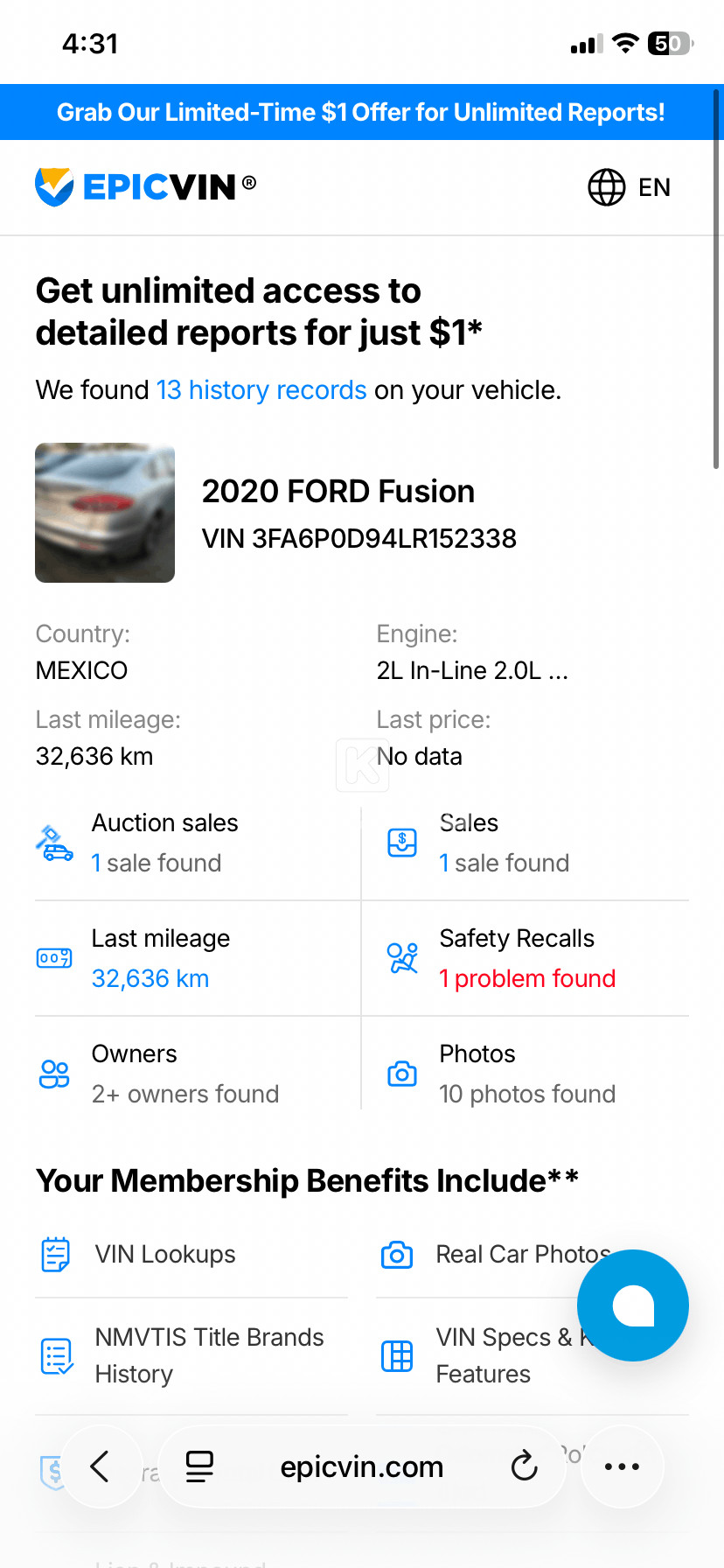 Ford Fusion 2020
